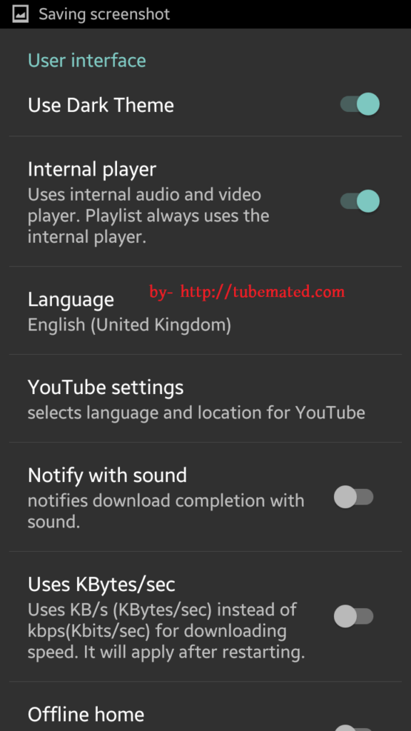 tubemate 3 dark theme